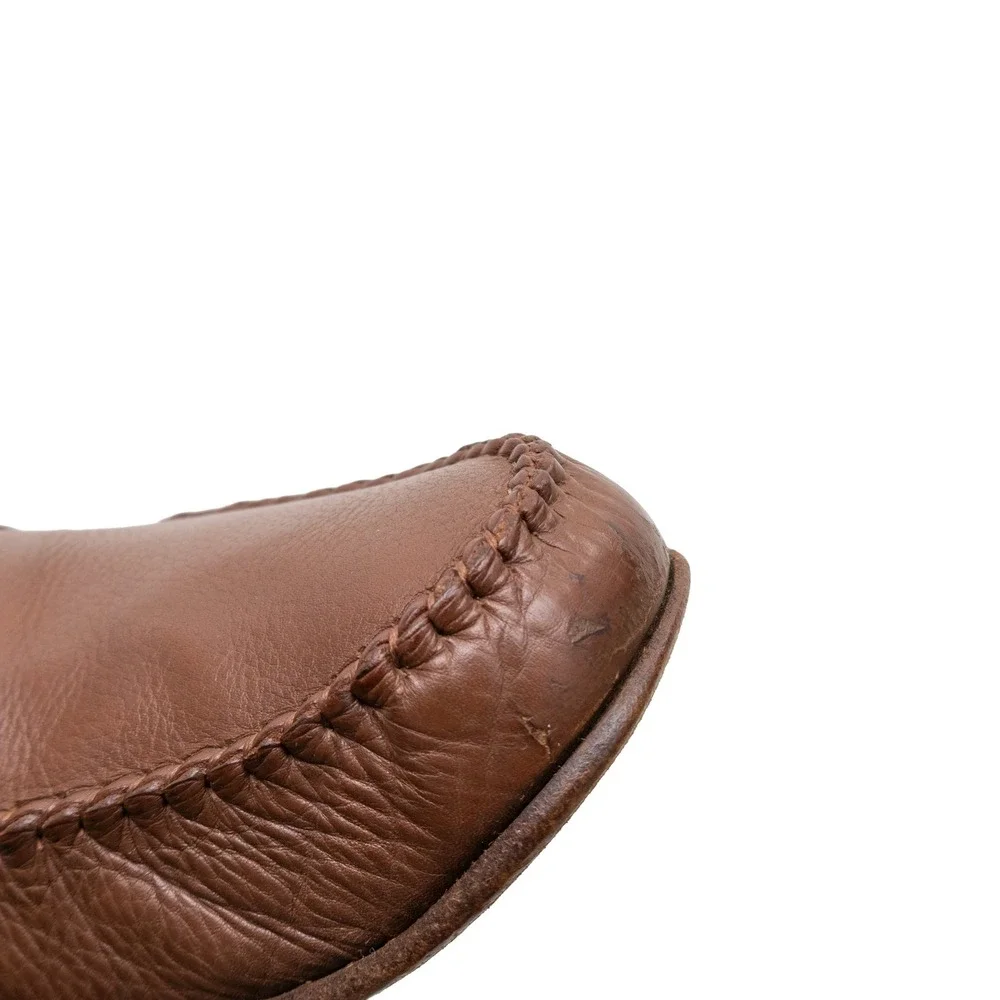 Gucci Mens Brown Pebbled Leather Horsebit Loafers Size UK 10 US 11 Made in Italy
